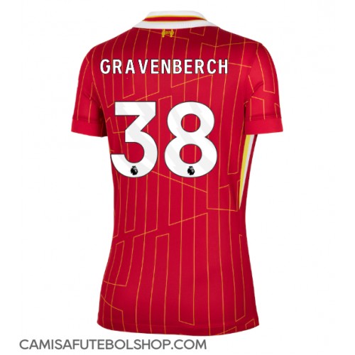 Camisa de time de futebol Liverpool Ryan Gravenberch #38 Replicas 1º Equipamento Feminina 2024-25 Manga Curta